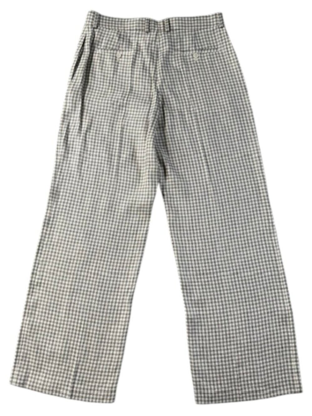 Theory Womens Pants Cream Linear Check Classic Straight Trouser Size 12 NWT $345 - Picture 11 of 16
